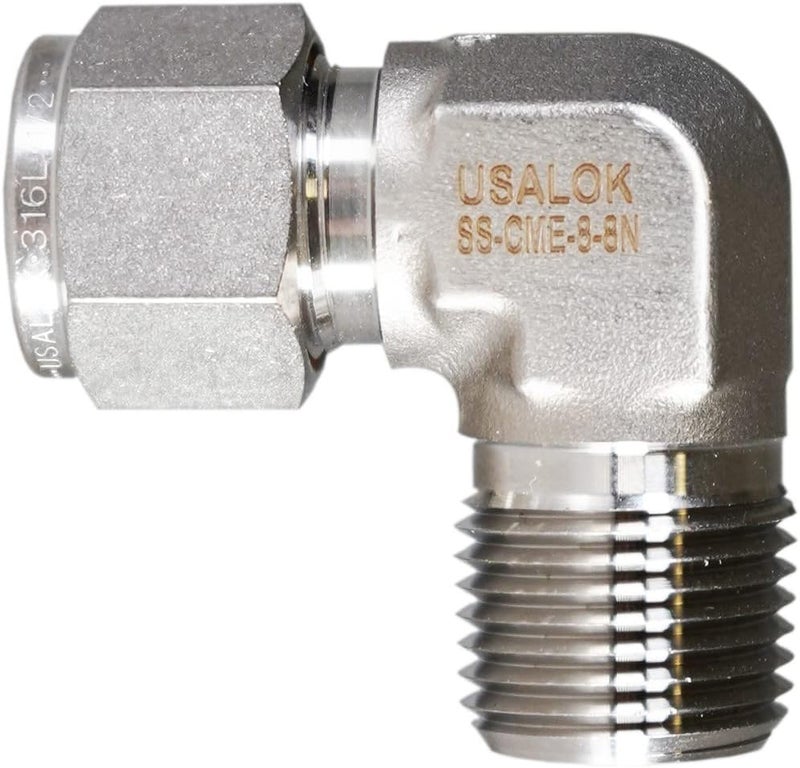 USALOK Compression Female Tube X MNPT Elbow - USAlab